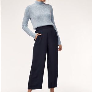 Wilfred wide leg black crop pant
